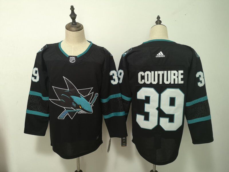 Men's San Jose Sharks Logan Couture #39 Black Breakaway Jersey